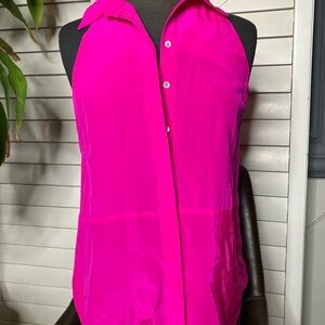 Amanda Uprichard Fuchsia Sleeveless Blouse